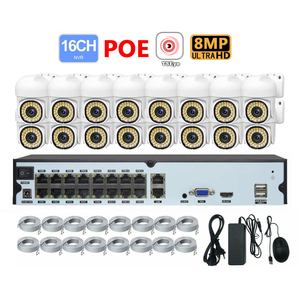 Système de caméra IP 8MP HD 16 canaux, vision nocturne couleur, contrôle à distance, système de caméra de sécurité, caméra POE, kit NVR CCTV - Product Image 1