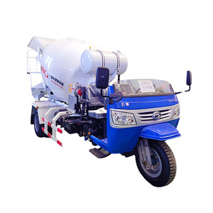 Camión Mezclador de Concreto de Tres Ruedas con Descarga Hidráulica Automática para Obras de Construcción, Color Azul - Product Image 2