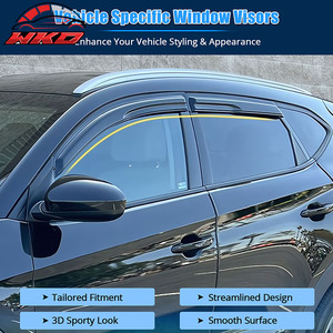 Pare-pluie en acrylique style Mugen pour Hyundai Tucson 16-21, lot de 4 pièces - Product Image 3