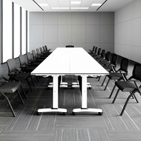 Table pliante de formation au design simple pour bureau universitaire, mobilier de bureau commercial, hôtel et salle de réunion