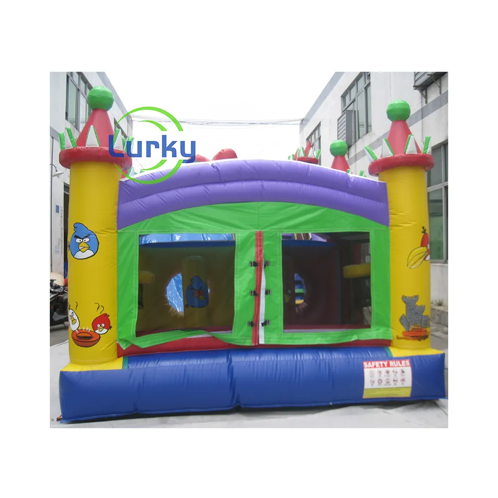 Popular Commercial Inflatable Bounce House Combo Slide Inflatable Elfin Bouncer For Sale