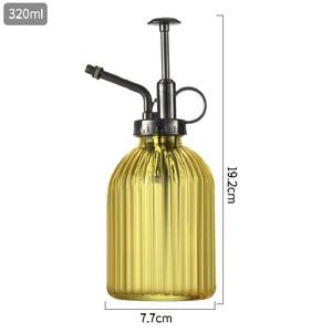 <span class=keywords><strong>Arrosoir</strong></span> en verre à une main pour pulvérisateur d'intérieur en verre 6in Vintage Stripe Glass Plant Mister With Bronze Plastic Top Pump - Product Image 5