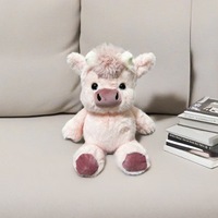 Nouvelles peluches de vaches Highland marron, rose, blanches et beiges – Adorables jouets en peluche pour enfants, veaux, bovins, coussins doux