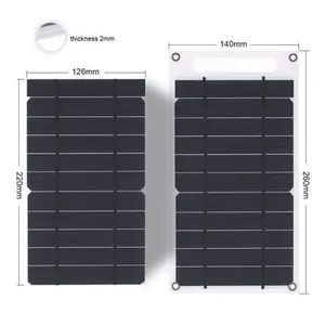 便携式小尺寸6w 5w 10w 15w 5v微型充电器Usb端口太阳能电池板，适用于手机户外野营