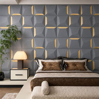 Revêtement mural en PVC moderne imperméable, panneau décoratif 3D pour usage domestique, installation facile en intérieur