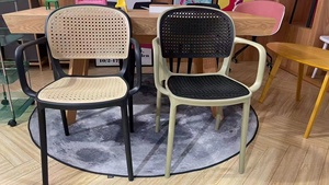 Chaises en plastique de conception moderne en vente chaude, pour la maison, le bureau, l'extérieur/l'intérieur, durables, empilables, en rotin PP, avec dossier - Product Image 6