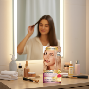 ครีมย้อมผมมิกซ์ โปรเฟสชั่นแนล โกลสซี่ คัลเลอร์ ปอร์เมนทัล บลอนด์ 1023 ผสมน้ำมันอาร์แกนและส้มโอ ปิดผมขาวได้ 100% บำรุงและเพิ่มความชุ่มชื้นอย่างหรูหรา - Product Image 2