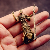 1 pièce Nouvelle figurine de bureau rétro en laiton, figurine de thé créative, accessoires d'artisanat pour la maison