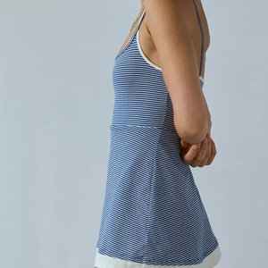 เดรสสั้นผ้าฝ้ายสองชั้นสำหรับผู้หญิงเดรสลำลองฤดูร้อน - Product Image 4