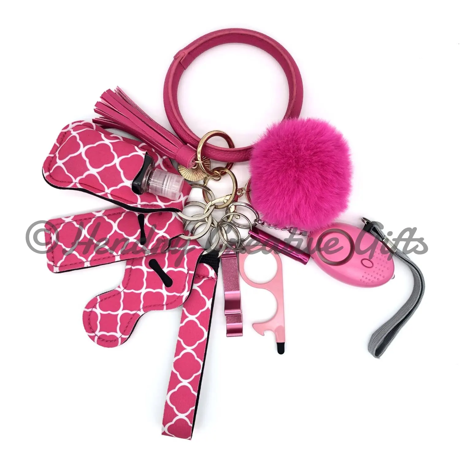 7/8/9/10/11/12pcs DIY Customized Women Kids Self Defense Keychain Accessories Key Chain Self Defense Set