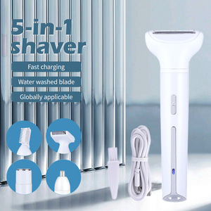 Rasoir électrique USB OEM le plus vendu pour le corps, le visage et les poils pubiens, <span class=keywords><strong>tondeuse</strong></span> cinq-en-un pour femmes, appareil d'épilation des poils du <span class=keywords><strong>nez</strong></span>, usage domestique - Product Image 6