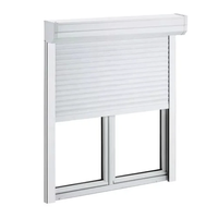Ventana enrollable de apertura Vertical a prueba de viento de aleación de aluminio de estilo europeo personalizada