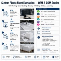 Plaques en plastique PP PE ABS PVC PC sur mesure, 6 mm, 1 mm-20 mm, résistantes aux produits chimiques, découpe CNC de précision, moulage, usage industriel, fabrication en usine