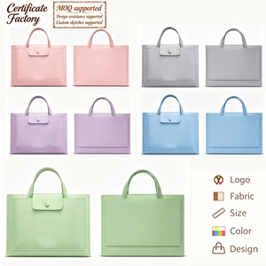 Venta al por mayor de fábrica logotipo personalizado Oficina moda bolso PU cuero portátil bolsas para hombres mujeres manga portátil maletín ordenador bolsa - Product Image 2