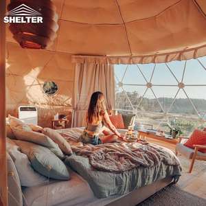 Vente en gros de tentes dôme géodésique préfabriquées pour l'extérieur et l'hôtel de luxe avec tissu PVC - Product Image 1