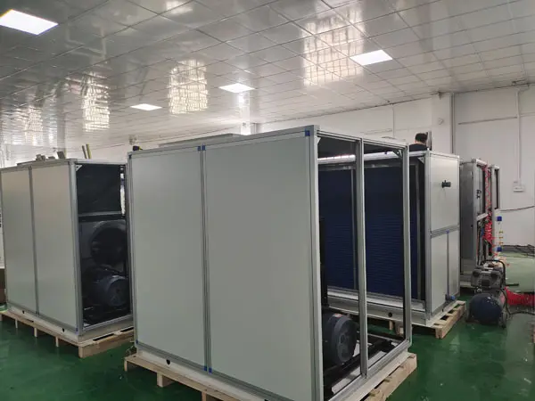 Support OEM 90KW Swimming Pool Air Source Heat Pump Water Heater For Commercial Buildings Like Hotel Hospital School
