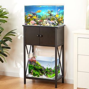 Soporte metálico para acuario de pared, estante de almacenamiento multifuncional para uso doméstico, moderno y minimalista para peces pequeños - Product Image 1