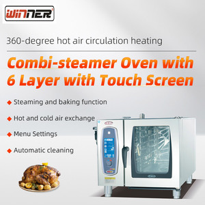 เตาอบคอมบิสเตนเลสสตีล 6 ถาดอเนกประสงค์ สำหรับอบไก่และเนื้อสัตว์ - Product Image 4