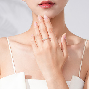 Anello speciale anello di fidanzamento con zircone 925 <span class=keywords><strong>in</strong></span> <span class=keywords><strong>argento</strong></span> Sterling a forma di U - Product Image 4