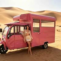 Solution tout-en-un : Chariots de nourriture mobiles personnalisables équipés d'un matériel commercial, adaptés à la vente ambulante.