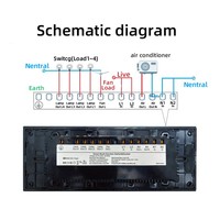 Prise intelligente multifonctionnelle WiFi/Zigbee 254 avec télécommande, interrupteur intelligent en verre trempé, indice de protection IP20, application de maison intelligente