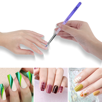 Pinceaux à gel pour ongles de qualité supérieure, couleur dégradée, ensemble de pinceaux à ongles personnalisés en Kolinsky/Nylon pour la création d'art sur ongles