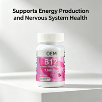 Comprimés de Vitamine B12 2500mcg pour le Métabolisme Énergétique et le Soutien du Système Nerveux