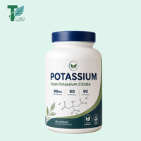 Capsules de citrate de potassium OEM/ODM - Compléments pour l'équilibre électrolytique, la santé musculaire et cardiaque - Végétalien, sans OGM, sans gluten