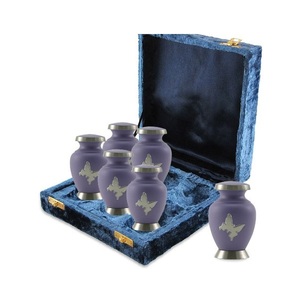 Classic Style <b>Metal</b> Human Ashes Urn With Antique Blue <b>Spray</b> <b>Paint</b> Finishing Simple Design Excellent Quality for Funeral Use - Product Image 4