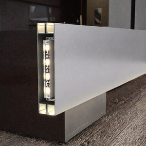 Plinthe moderne en alliage d'aluminium et de magnésium avec LED intégrée, accessoire métallique pour carrelage, idéale pour l'intérieur d'hôtels - Product Image 3