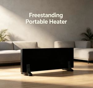 Freestanding Portable Electric Convector Heater Metal Body Zigbee <b>Control</b> Household Use - Product Image 1