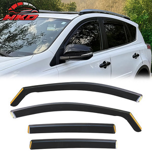 Pare-soleil de fenêtre encastrés pour Toyota RAV4 13-18, déflecteurs de pluie, protection latérale de porte de voiture en PC - Product Image 1