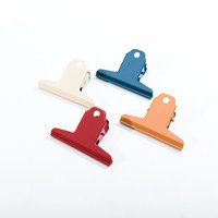 Clip métallique OEM personnalisé de 75 mm en forme de montagne, coloré, à longue queue, non magnétique, pour documents de bureau et scolaires