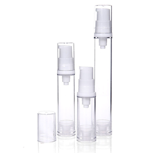 Clear PET Cylinder Cosmetic <b>Bottles</b> with Airless Pump 5ml 10ml Travel Size Serum Lotion Packaging - Product Image 1