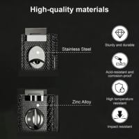 Briquet à cigares multifonction 6 en 1 de qualité supérieure avec torche coupe-vent intégrée