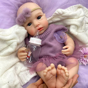 Poupée Reborn LouLou de 18 pouces, réaliste, en silicone platine, bouche ouverte, compagnon de jeu anatomiquement correct, pour filles à la mode, fabriquée en usine - Product Image 5