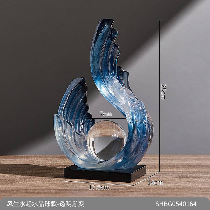 ลูกบอลคริสตัล + สีน้ำเงิน