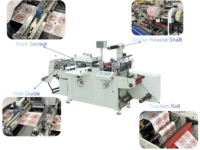 Machine de découpe automatique d'étiquettes, impression à plat, flexographie, traitement de papier autocollant industriel, marquage à chaud et plastification
