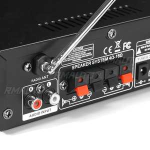 เครื่องขยายเสียงไฮไฟ 2.0 ช่องดิจิตอลบลูทูธเครื่องขยายเสียง 12V 240V รองรับบลูทูธ USB SD วิทยุพร้อมรีโมทคอนโทรล EU - Product Image 6