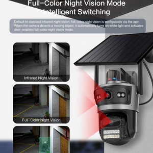 24*7 Working 4MP Dual Lens Three Screen AOV Low <strong>Power</strong> Rechargeable <strong>Battery</strong> Solar Camera ICsee Outdoor Wireless WIFI PTZ 4G <strong>CCTV</strong> - Product Image 6