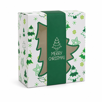 Boîte cadeau de Noël OEM ODM avec fenêtre pour biscuits, pâtisseries, bougies, portefeuilles, muffins, gâteaux, parfums