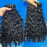 Extensions de cheveux humains vierges vietnamiens birmans bouclés ondulés, cuticules alignées, double épaisseur, en lots pour tissage