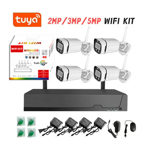 Tuya Wireless <b>Cctv</b> System 4 Channel 2Mp 3Mp 5Mp <b>Wifi</b> Kit Full Color Ip <b>Camera</b> Surveillance Kit - Product Image 2