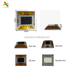 مصباح أمان شمسي للطرق، عاكسات ضوئية، عيون القطط، علامة تحذير للطرق - Product Image 2