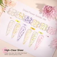 HEMA Free TPO Free Dried Flower Builder Gel Certifié CPSR, Fournitures pour ongles avec conception de logo gratuite pour salons professionnels