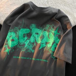 <strong>China</strong> Oversized Vintage Oem Boxy t Shirt Cotton Men Heavyweight Cropped Streetwear <strong>Custom</strong> Your logo Summer T-shirt for Men - Product Image 1