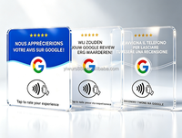Plaque en acrylique personnalisée NFC pour avis Google et réseaux sociaux, carte de menu, carte NFC en acrylique pour restaurants