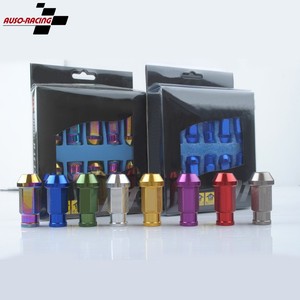 น็อตล้ออะลูมิเนียม Auso-Racing 650L ขนาด M12x1.5 M12x1.25 สำหรับอัพเกรดล้อรถยนต์ มีสีรุ้งให้เลือก - Product Image 1