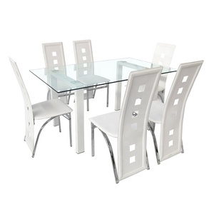 Modern Home Office Living Room <strong>Space</strong> <strong>Saving</strong> Temper Glass <strong>Dining</strong> Room <strong>Tables</strong> and Chairs 4 <strong>6</strong> 8 Kitchen Furniture <strong>Dining</strong> <strong>Table</strong> Sets - Product Image 4