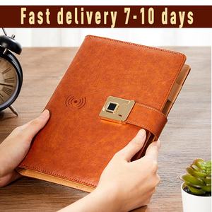 Nueva llegada A5 multifunción Oficina Notebook cargador inalámbrico huella digital bloqueo Agenda 3 cables Powerbank para <span class=keywords><strong>Apple</strong></span> Android tipo C - Product Image 4